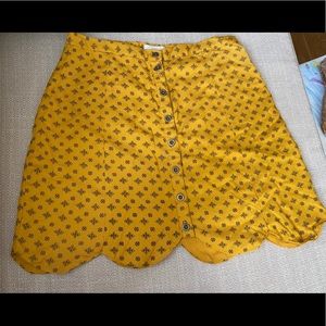 High-waist Button-up Mini Skirt